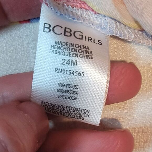 BCBGirls Rainbow Striped Flowy Spagetti Strap Tassles Tank Size 24 Months - Picture 5 of 7